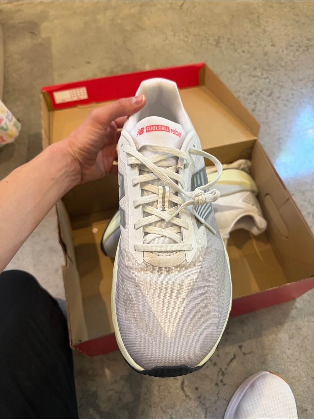 New Balance FuelCell Rebel v5 Shoes - Red and White